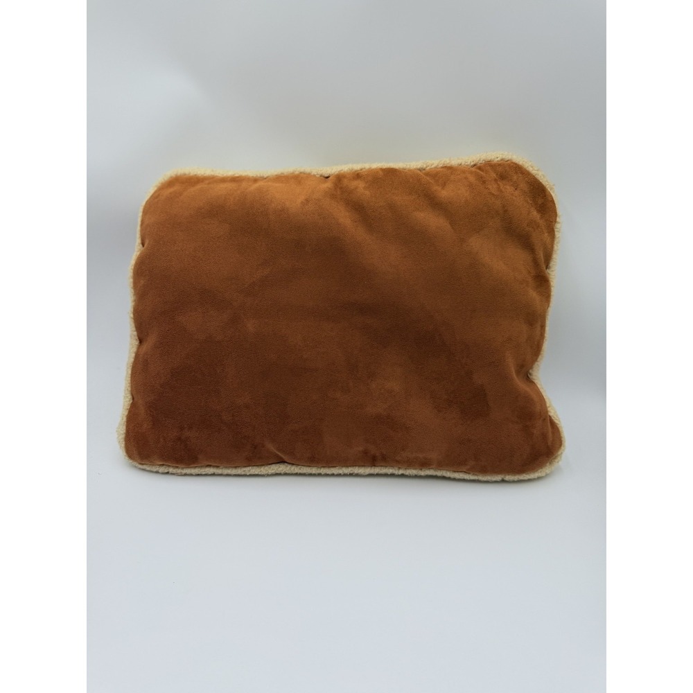 Newport Throw Pillow Faux Suede Sherpa Brown Beige Decorative Accent Cozy